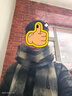回力圍巾男士冬季保暖圍脖加長(cháng)加厚圍巾護頸防寒風(fēng)生日禮物情侶圍脖女 黑白格子 曬單實(shí)拍圖
