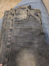 MAYBEYOND牛仔褲男秋冬季寬松休閑直筒褲潮流美式褲子男MA73復古藍L 曬單實(shí)拍圖
