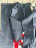 皮爾卡丹（pierre cardin）商務(wù)休閑單排扣西服套裝新郎韓版男士修身雙開(kāi)叉小西裝戧駁領(lǐng)正裝 黑色  西服+西褲+馬甲送黑領(lǐng)帶 XL 曬單實(shí)拍圖