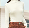 森馬（Semir）長(cháng)袖T恤女冬半高領(lǐng)發(fā)熱抑菌純色修身上衣顯瘦打底衫101724101005 曬單實(shí)拍圖