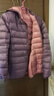 皮爾卡丹（pierre cardin）2025秋冬新品輕型短款連帽雙面穿兩面穿輕薄薄款羽絨服女大號外套 淺紫加粉紅 3XL 曬單實(shí)拍圖