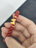石玥珠寶收藏級8mm紅瑪瑙手串黃金蝴蝶結本命年轉運水晶瑪瑙手鏈男女士款 曬單實(shí)拍圖