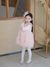 班喜迪女童連衣裙秋冬裝新款洋氣女寶寶公主裙加絨套裝夾棉兒童裙子冬季 粉色 110 曬單實(shí)拍圖