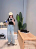 真維斯童裝女童套裝秋季2025新款女孩蝴蝶結衛衣春秋兒童牛仔褲外穿秋裝 【愛(ài)心刺繡牛仔褲】淺藍 130 【推薦45-56斤】 曬單實(shí)拍圖