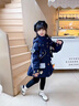 G.duck童裝女童羽絨服冬季新款兒童衣服女孩加厚外套中長(cháng)款朱迪派克服潮 深藍色 120 建議110-120cm6-7歲 曬單實(shí)拍圖