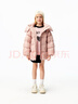 little MO&Co.鵝絨 little moco童裝24冬裝新款男女童連帽保暖加厚羽絨服外套 砂粉色2 160 160/76 充絨量176g 曬單實(shí)拍圖