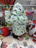 心楠兒寶寶連帽棉服洋氣男童女童裝冬季外套2025新款小孩棉衣服冬裝 綠色恐龍棉服 90 (S) 適合12-14月齡 曬單實(shí)拍圖
