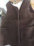 老爺車(chē)羊毛馬甲男女士真皮毛一體坎肩真毛中老年人加厚棉背心保暖馬夾 深咖啡色長(cháng)羊毛（內膽可拆卸） 5XL (130-150斤) 曬單實(shí)拍圖