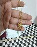 萃華足金999蝴蝶之戀黃金項鏈時(shí)尚女士金吊墜生日禮物送女友老婆 金重約5g 曬單實(shí)拍圖