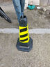 騰馳 雪糕桶禁止停車(chē)樁警示牌 橡膠反光路障錐隔離墩雪糕筒 4斤黃黑 曬單實(shí)拍圖