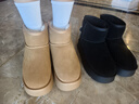 百麗厚底御寒雪地靴2025冬新女加厚保暖絨絨羊毛煙筒短靴 黑森林 38 曬單實(shí)拍圖