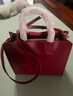 卡里普斯（CALYPSO）真皮大包女電腦包大容量手提包上班通勤托特包女士公文包送禮物 酒紅色大版 曬單實(shí)拍圖