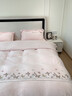 富安娜·圣之花A類(lèi)高端牛奶絨四件套秋冬季加厚雙面絨床單被套防靜電床蓋床笠款 蝶舞-薔薇粉 1.8m 床單款 四件套（被套200*230cm） 曬單實(shí)拍圖