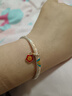 順慶銀樓足銀9999 錦上添花手鐲 百搭國潮新中式描金工藝送女友節日禮物 錦上添花手鐲約25克 曬單實(shí)拍圖