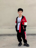 WVD奧特曼衣服男童加絨沖鋒衣套裝2025新款兒童潮酷加厚棉服冬裝外套 紅色 90 CM建議身高85CM左右 曬單實(shí)拍圖