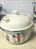 花孜豬油盆豬油罐子搪瓷加厚湯盆家用老式葷油盆帶蓋湯碗懷舊雙耳鍋泡 家的味道/加厚20cm 曬單實(shí)拍圖
