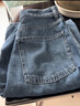優(yōu)衣庫女裝牛仔風(fēng)百慕大式短褲/水洗產(chǎn)品中褲476946 65 寶藍色 25 /160/64A 曬單實(shí)拍圖