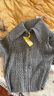 三彩2025冬季新款翻領(lǐng)針織衫拉鏈開(kāi)衫上衣休閑女 曬單實(shí)拍圖