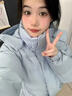 雪中飛（SNOWFLYING）哈爾濱戶(hù)外零下40度鵝絨羽絨服東北旅游保暖裝備女生超厚長(cháng)款外套 冰川藍色【超厚 男女同款】 M 【300克鵝絨】 曬單實(shí)拍圖