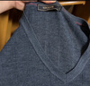 雅戈爾（YOUNGOR）毛衫背心男羅紋領(lǐng)可機洗全羊毛精紡羊毛改善抗起球抗靜電性能 藏青 L 105c 曬單實(shí)拍圖