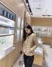 棉服女士內膽秋冬新款修身保暖圓領內穿小棉襖輕薄短款棉衣外套女 卡其色 標準顏色 L 建議體重95-105斤 卡碼拍大 曬單實拍圖