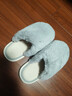 優(yōu)調棉拖鞋女居家軟底舒適珊瑚絨保暖防滑室內靜音秋冬拖鞋 隕石灰【款式1】 40-41 (255mm) 曬單實(shí)拍圖