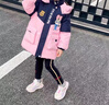 G.duck小黃鴨童裝女童卡通兔羽絨服兒童加厚保暖中長(cháng)款冬季外套羽絨衣服 粉色 90 cm 曬單實(shí)拍圖