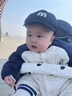 蒙黛莉嬰兒衣服秋冬裝連體衣男寶寶夾棉新生兒滿(mǎn)月百天外出哈衣深秋 米白色 73cm 曬單實(shí)拍圖