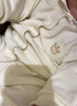 babycare純棉寶寶爬服衣服新生兒滿(mǎn)月包屁衣嬰兒連體衣秋裝 貝殼白 90cm 曬單實(shí)拍圖