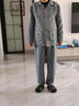 貓人（MiiOW）睡衣男空氣棉秋冬季加厚純棉夾層夾棉長(cháng)袖大碼可外穿家居服套裝 01T8901 XL 男-(推薦120-150斤) 曬單實(shí)拍圖
