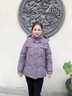 鴨鴨（YAYA）品牌年輕媽媽羽絨服短款2025新款洋氣中老年裝女士冬季厚外套 灰紫色 L (建議90-105斤) 曬單實(shí)拍圖