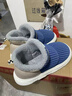 李寧男童棉拖鞋冬季2025新款加絨保暖兒童棉拖中大童包跟家居男孩棉鞋 蘭色（升級款） 37 曬單實(shí)拍圖