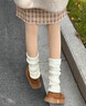 樂(lè )淇萊堆堆襪新款女士秋冬保暖襪套白色長(cháng)筒女襪顯瘦辣妹小腿套日系y2k 白色 40cm加長(cháng)款 均碼 曬單實(shí)拍圖