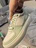 愛(ài)步（ECCO）板鞋女 倪妮同款增高厚底輕盈透氣百搭拼色休閑鞋 街頭ACE856823 抹茶綠/灰白色85682361090 38 曬單實(shí)拍圖