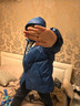 Converse匡威兒童裝新款泡芙柔軟舒適面包服保暖上衣男女童短款連帽羽絨服 宙藍色 130 充絨量約130g 【建議身高116-122cm】 曬單實(shí)拍圖