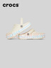 卡駱馳（CROCS）洞洞鞋貝雅卡駱班輕便耐磨一腳蹬休閑鞋|205089 冬日白/彩色-1LI 39 (240mm) 曬單實(shí)拍圖