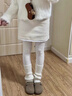 佰姿緣白色羊毛連褲襪女秋冬款加絨加厚保暖壓力顯瘦2025新款黑灰打底褲 【1雙裝/秋冬磨毛款】米白-連腳 均碼 身高155-165CM體重80-140斤 【常規均碼款】 曬單實(shí)拍圖