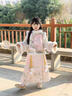 安妮優(yōu)兒（Anneyol）馬面裙女童漢服冬季2025新款古裝兒童秋冬裝國風(fēng)加厚旗袍裙拜年服 粉色 120 曬單實(shí)拍圖