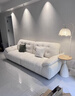 美柏云朵沙發(fā)布藝客廳奶油雪尼爾家用中古風(fēng)沙發(fā)床兩用太空云功能沙發(fā) 尊享版3.42米（無(wú)重力坐感+APP語(yǔ)音控制） 抗螨防水防污親膚嬰兒級A類(lèi)雪尼爾 曬單實(shí)拍圖