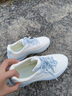 安踏逸塵運動(dòng)鞋女鞋秋冬新款透氣輕便休閑跑步鞋女減震軟底小白鞋子女 【漫波-冬季皮面增高鞋】象牙白/淺霧灰-3 37.5 (235mm) 曬單實(shí)拍圖