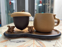 萬(wàn)仟堂（Edenus）高檔陶瓷辦公杯 男女咖啡杯個(gè)人家用泡茶杯水杯帶茶盤(pán) 舉個(gè)栗子 焦茶釉（1杯1漏1盤(pán)） 曬單實(shí)拍圖