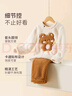 笛莎（DEESHA）【加厚雙面法蘭絨】女童加絨套頭套裝春秋冬家居服睡衣睡褲可外穿 曬單實(shí)拍圖