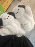 追屬日系可愛(ài)小狗加厚毛絨手套女冬季騎車(chē)掛脖手套學(xué)生情侶保暖圍脖男 腮紅小狗毛絨手套+圍脖 曬單實(shí)拍圖