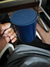 膳魔師（THERMOS）保溫杯340ml男女士?jì)和R克咖啡杯學(xué)生生日禮物JDG-351 藏藍色 曬單實(shí)拍圖