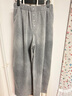 初語(yǔ)柔軟空氣層休閑褲女2025秋新款弧形香蕉褲寬松遮胯運動(dòng)褲長(cháng)褲 花灰色 M 曬單實(shí)拍圖