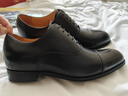 THOM WILLS三接頭牛津鞋男士?jì)仍龈呱虅?wù)正裝尖頭皮鞋真皮透氣冬季男鞋牛皮 黑色小牛B932-Y1 41 /7.5碼 曬單實(shí)拍圖