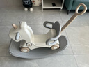 貝易（BeiE）搖搖馬溜溜車(chē)周歲生日禮物嬰兒玩具搖搖車(chē)木馬兒童搖馬寶寶 5合1-卡其米-不帶坐墊 曬單實(shí)拍圖