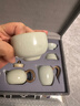 金鑲玉仿宋汝窯茶具套裝 可養開(kāi)片家用陶瓷茶壺茶杯喝茶泡茶套裝禮盒裝 光華仿宋汝窯茶具套裝 12頭 曬單實(shí)拍圖