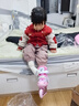 361°兒童輪滑鞋初學(xué)者男童女童溜冰鞋閃光輪旱冰鞋尺碼可調節 粉色S碼 曬單實(shí)拍圖