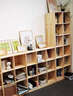 喜尚客全實(shí)木一面墻書(shū)柜去客廳化滿(mǎn)墻高低書(shū)架一體靠墻收納展示儲物柜子 【全實(shí)木高矮組合18格】長(cháng)1.2m 送工具自行安裝 曬單實(shí)拍圖